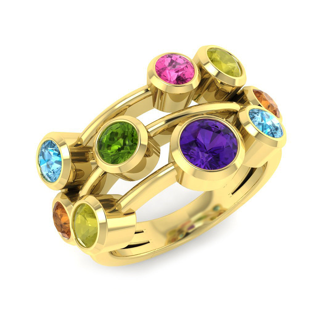9ct Yellow Gold 1.99ct Pink Sapphire Ring