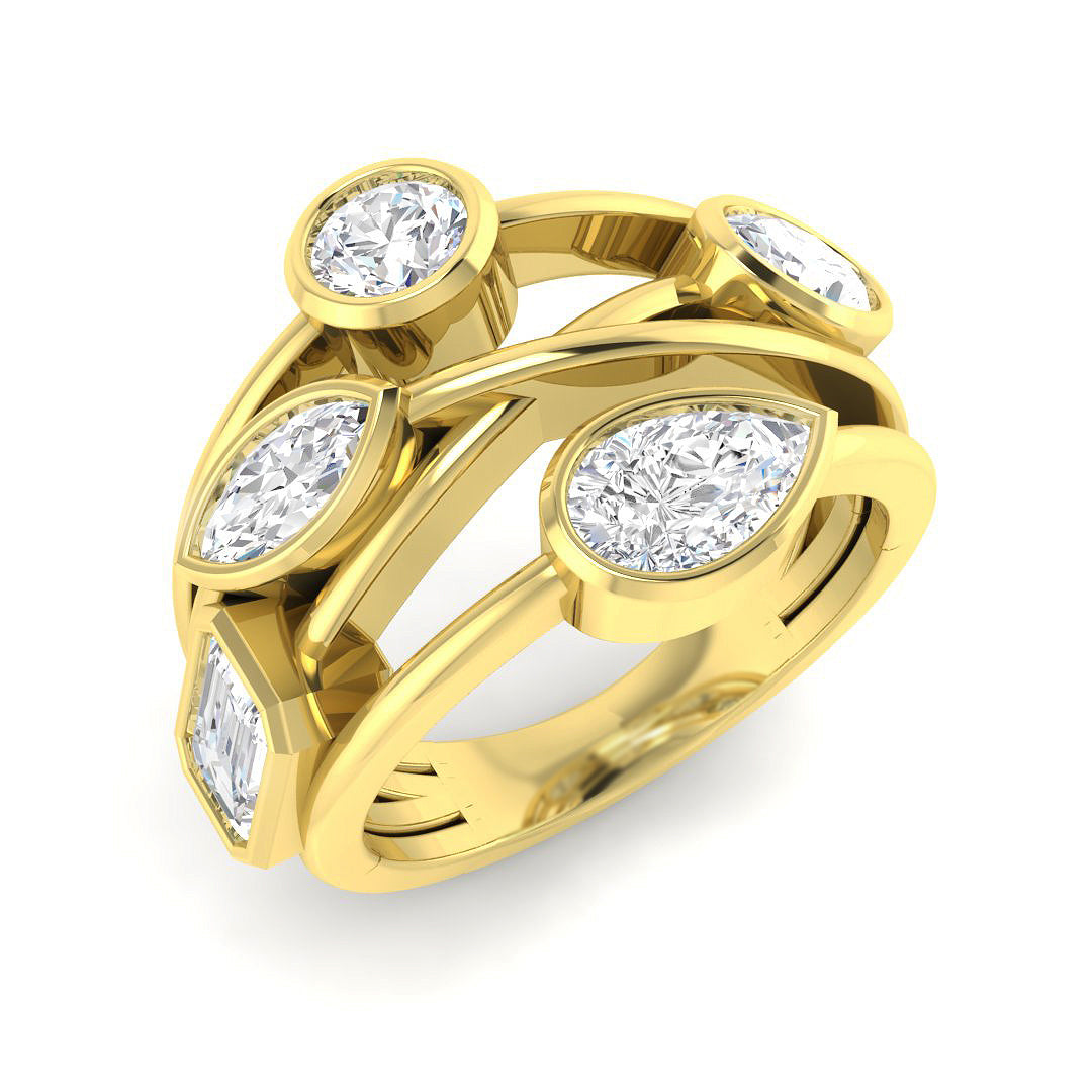 9ct Yellow Gold 2.39ct Laboratory Grown CVD Ring