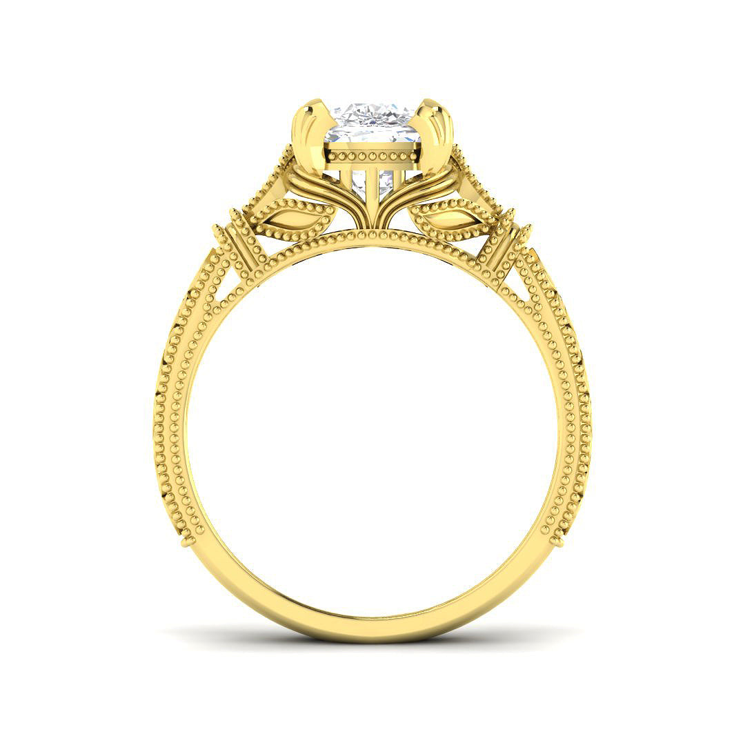9ct Yellow Gold 2.00ct D VVS2 Laboratory Grown Cvd Old Cut Ring