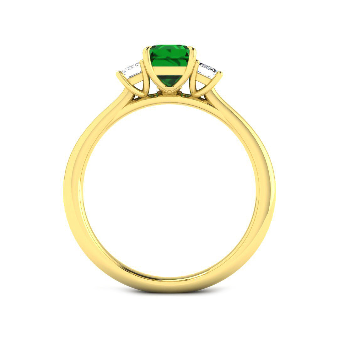 9ct Yellow Gold 0.97ct Emerald Ring