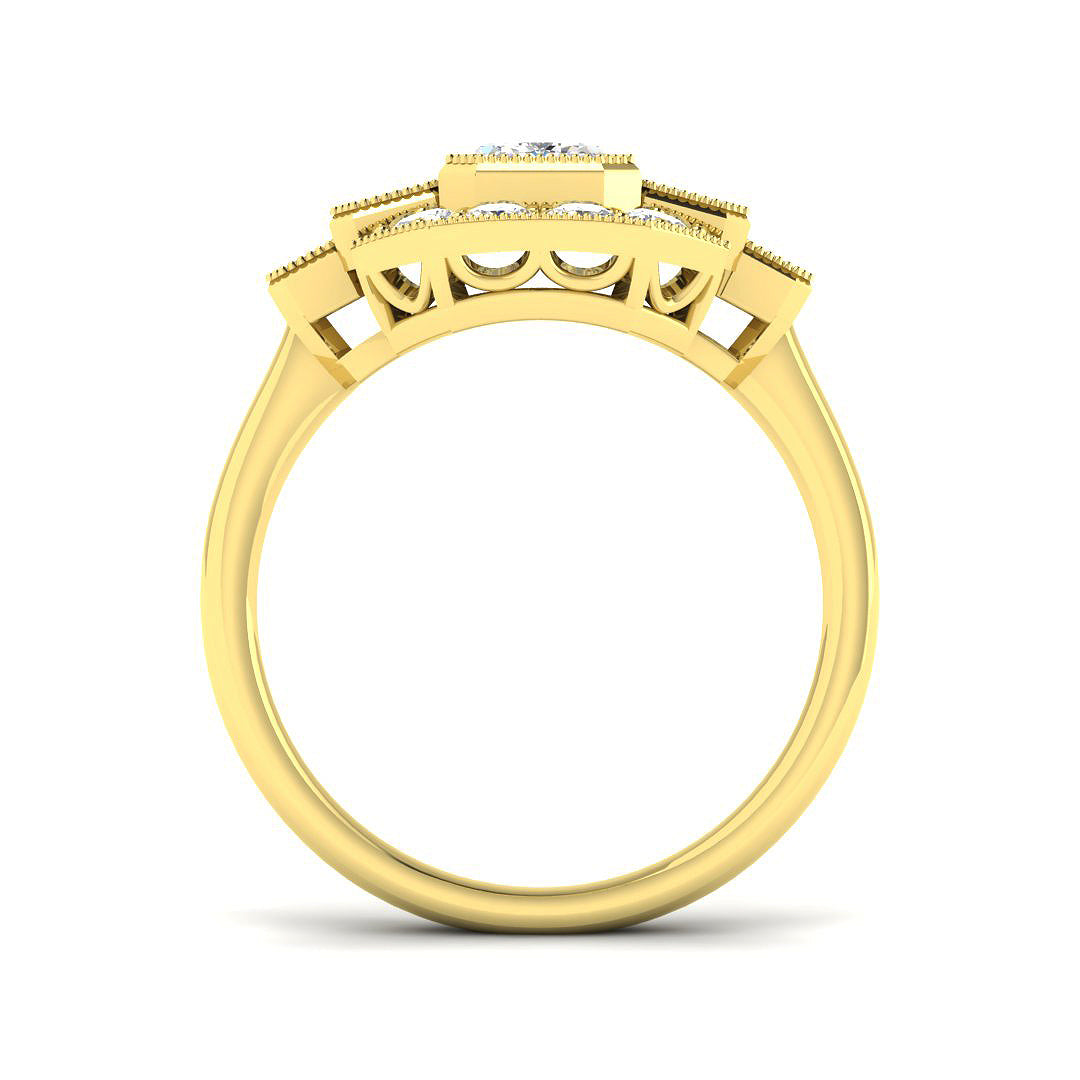 9ct Yellow Gold 2.07ct D VS1 Laboratory Grown CVD Ring