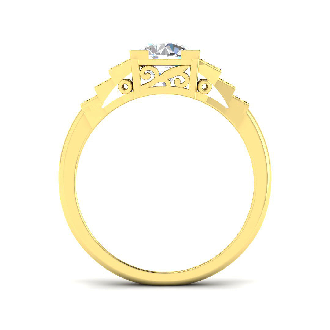 9ct Yellow Gold 1.20ct Laboratory Grown CVD Ring