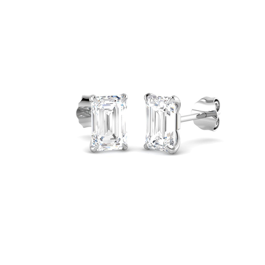 9ct White Gold 2.03ct E VS2 Laboratory Grown CVD Earrings