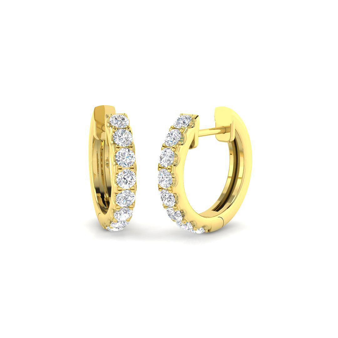 9ct Yellow Gold 0.62ct Laboratory Grown CVD Earrings