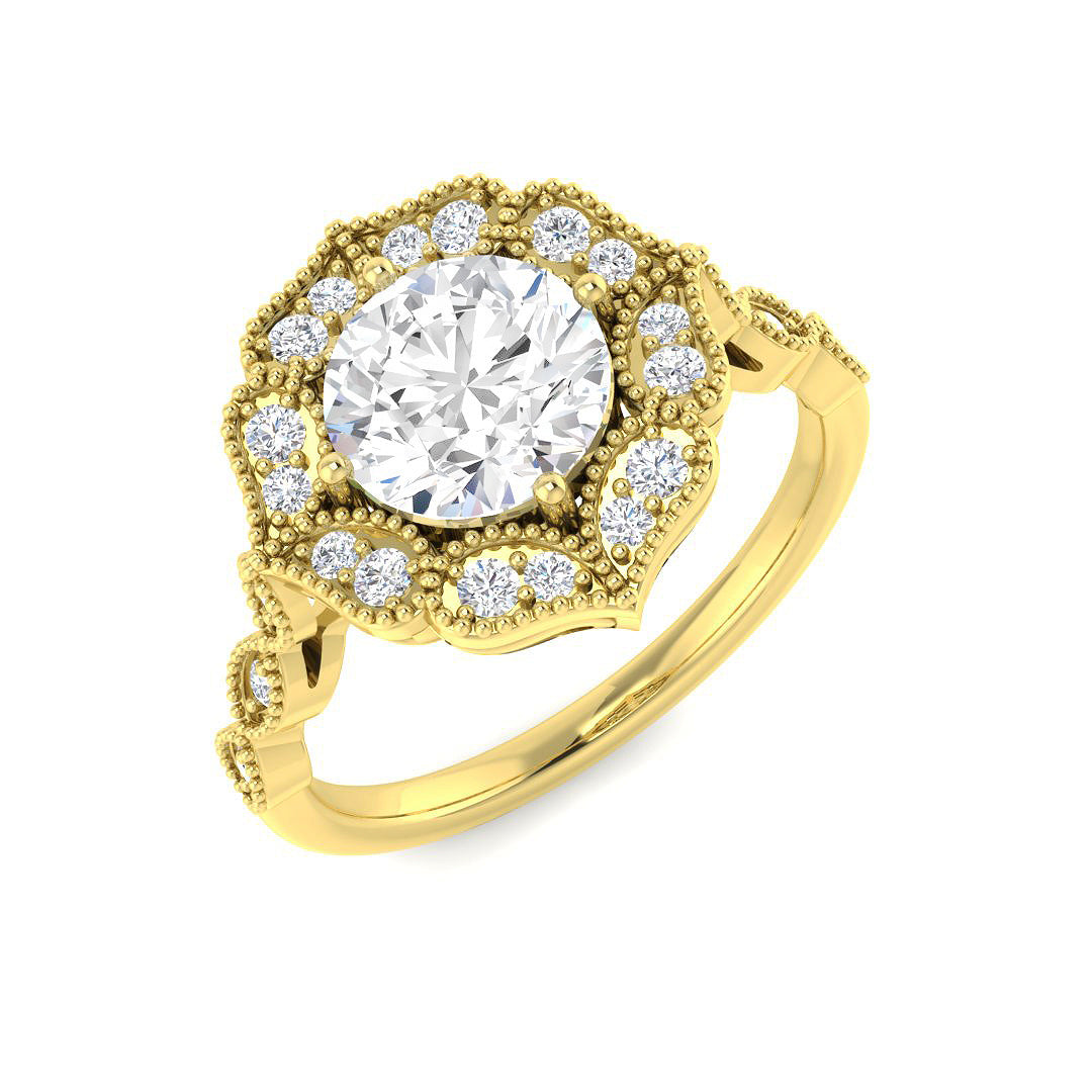 9ct Yellow Gold 1.51ct Laboratory Grown CVD Ring