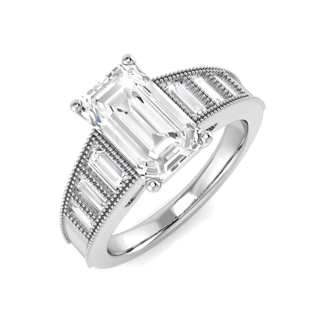 9ct White Gold 2.59ct D VS2 Laboratory Grown CVD Ring