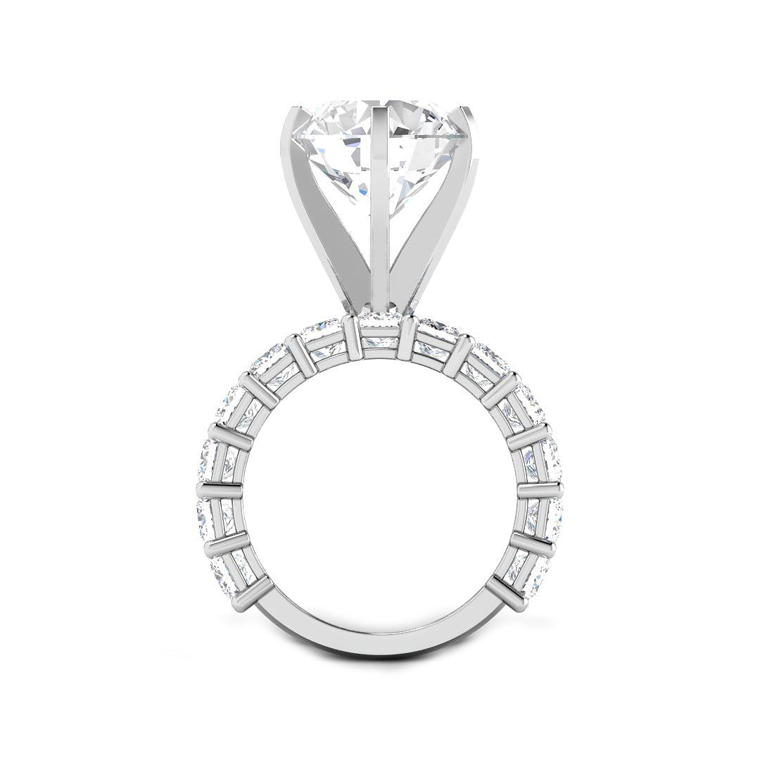 9ct White Gold 12.31ct E VS2 Laboratory Grown CVD Ring