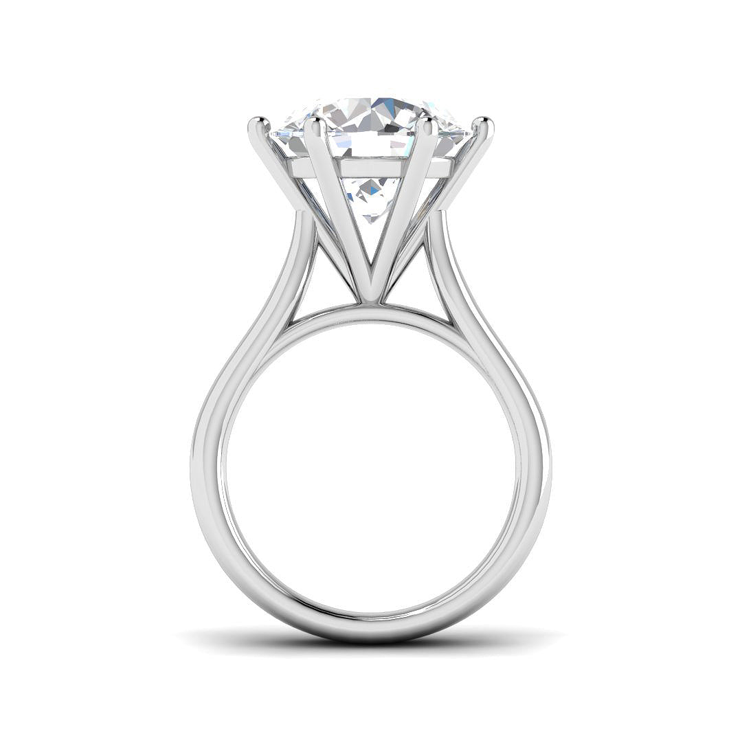 9ct White Gold 5.04ct E VS2 Laboratory Grown CVD Ring