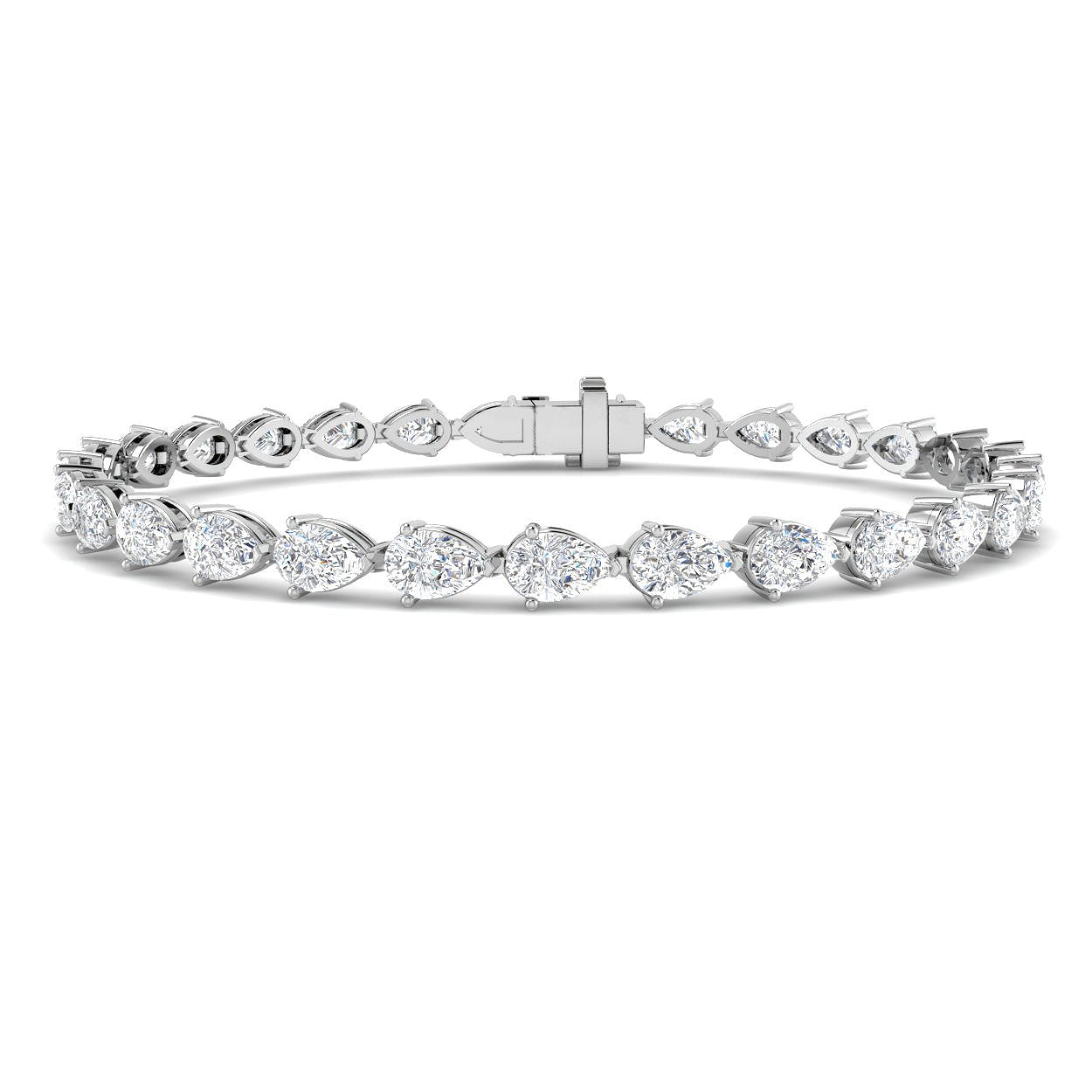 9ct White Gold 7.60ct Laboratory Grown CVD Bracelet