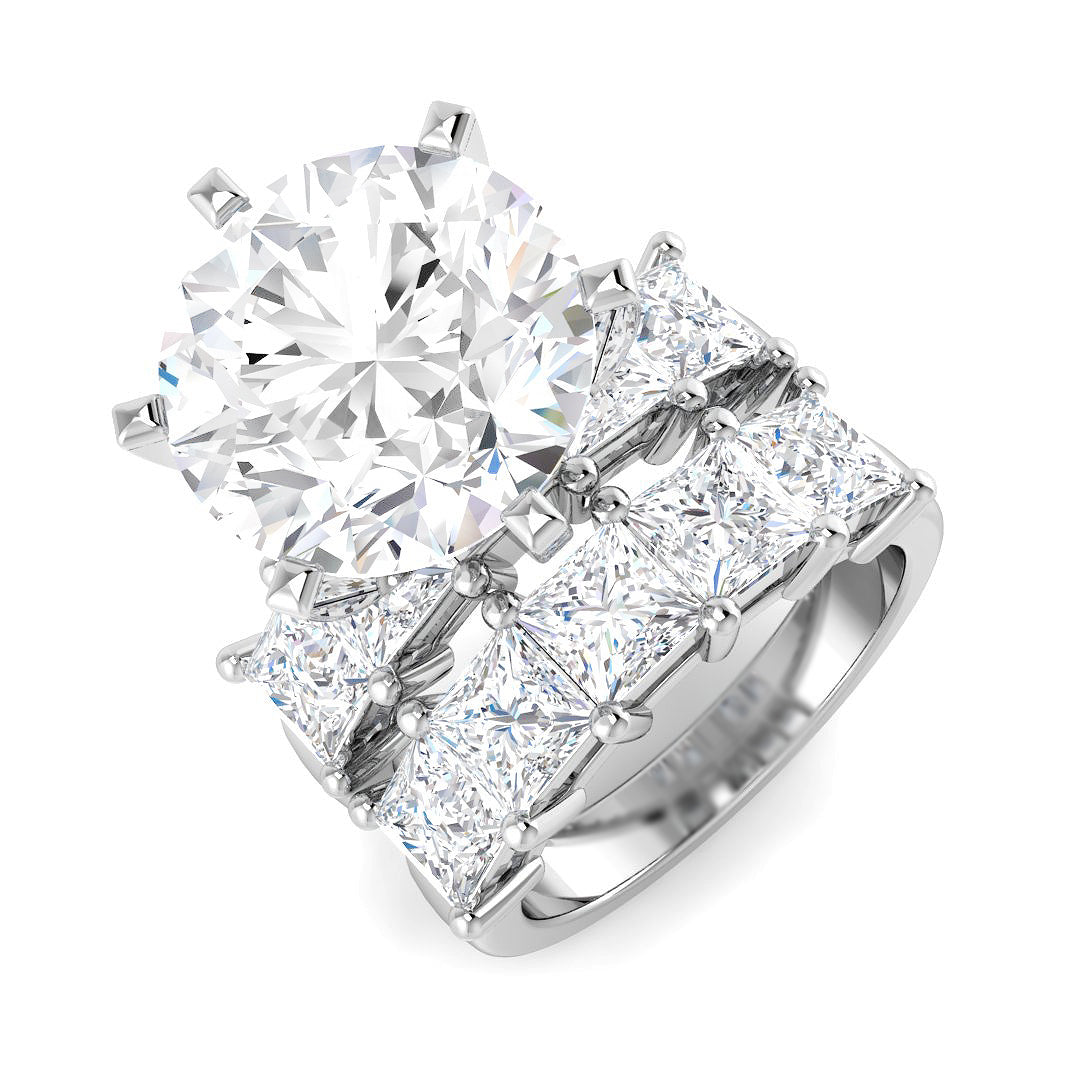 9ct White Gold 8.81ct E VS2 Laboratory Grown CVD Ring