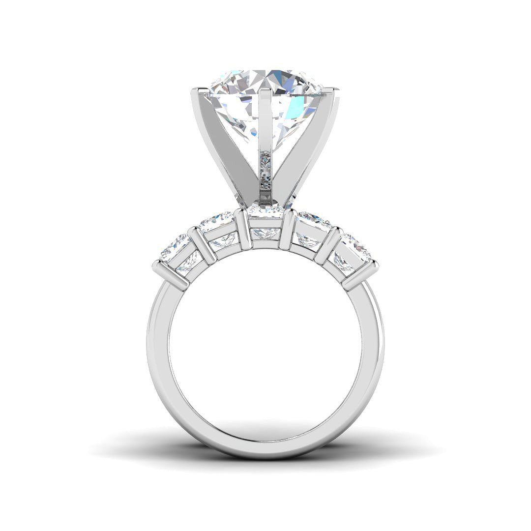 9ct White Gold 8.81ct E VS2 Laboratory Grown CVD Ring