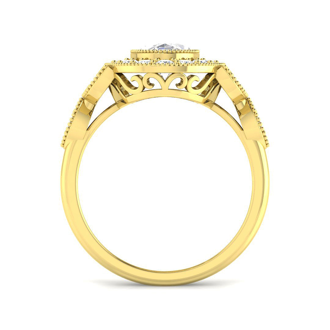 9ct Yellow Gold 2.02ct E VS2 Laboratory Grown CVD Ring
