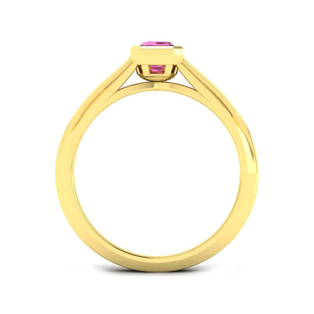 9ct Yellow Gold 0.50ct Pink Sapphire Ring