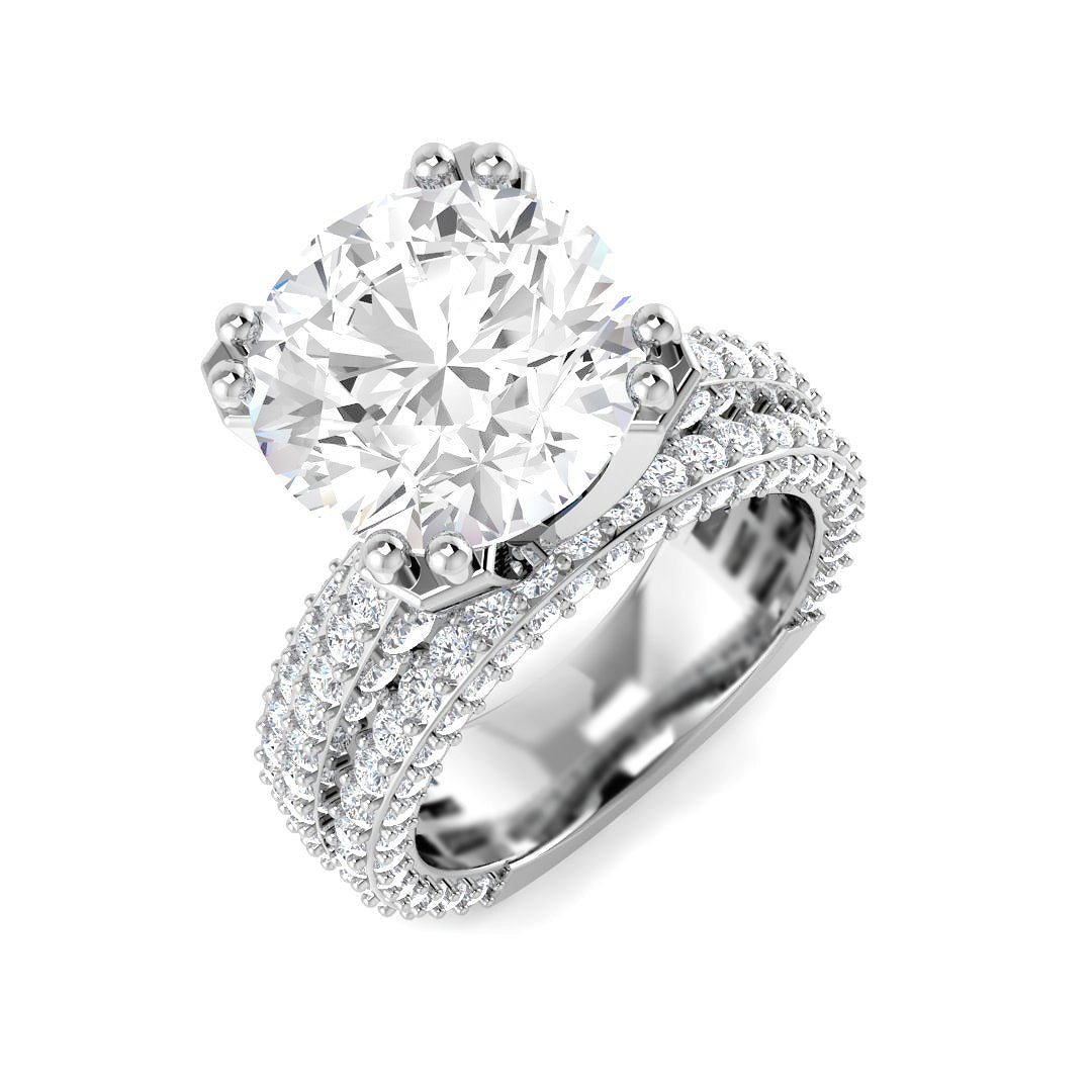 9ct White Gold 7.25ct E VS2 Laboratory Grown CVD Ring