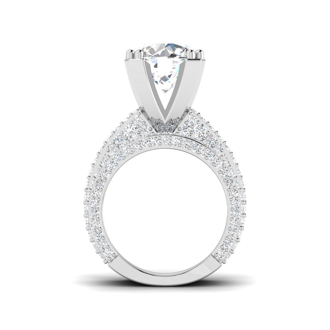 9ct White Gold 7.25ct E VS2 Laboratory Grown CVD Ring