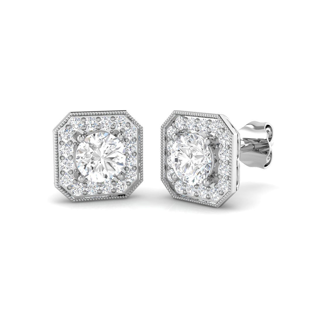 9ct White Gold 1.39ct Laboratory Grown CVD Earrings