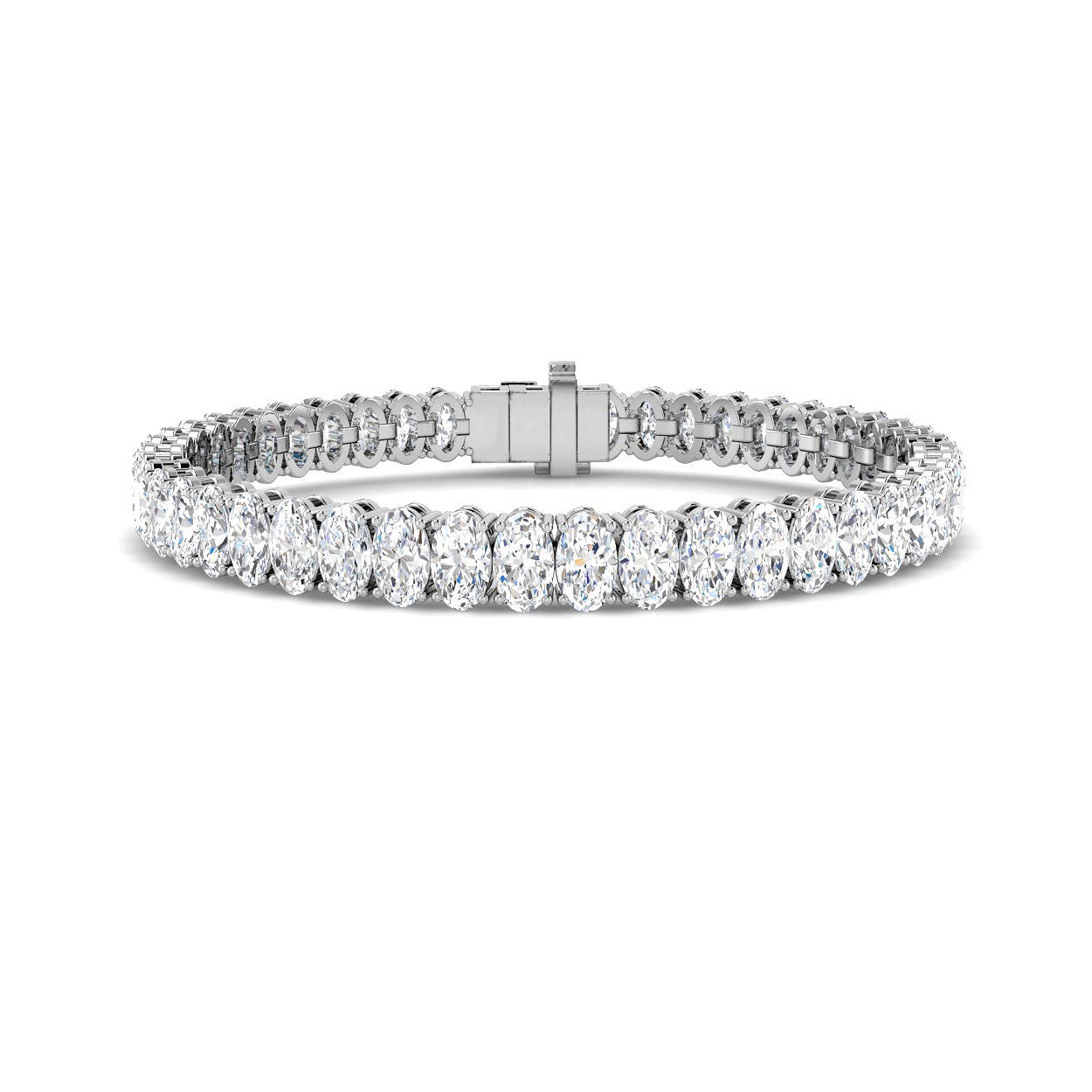 9ct White Gold 10.20ct Laboratory Grown CVD Bracelet