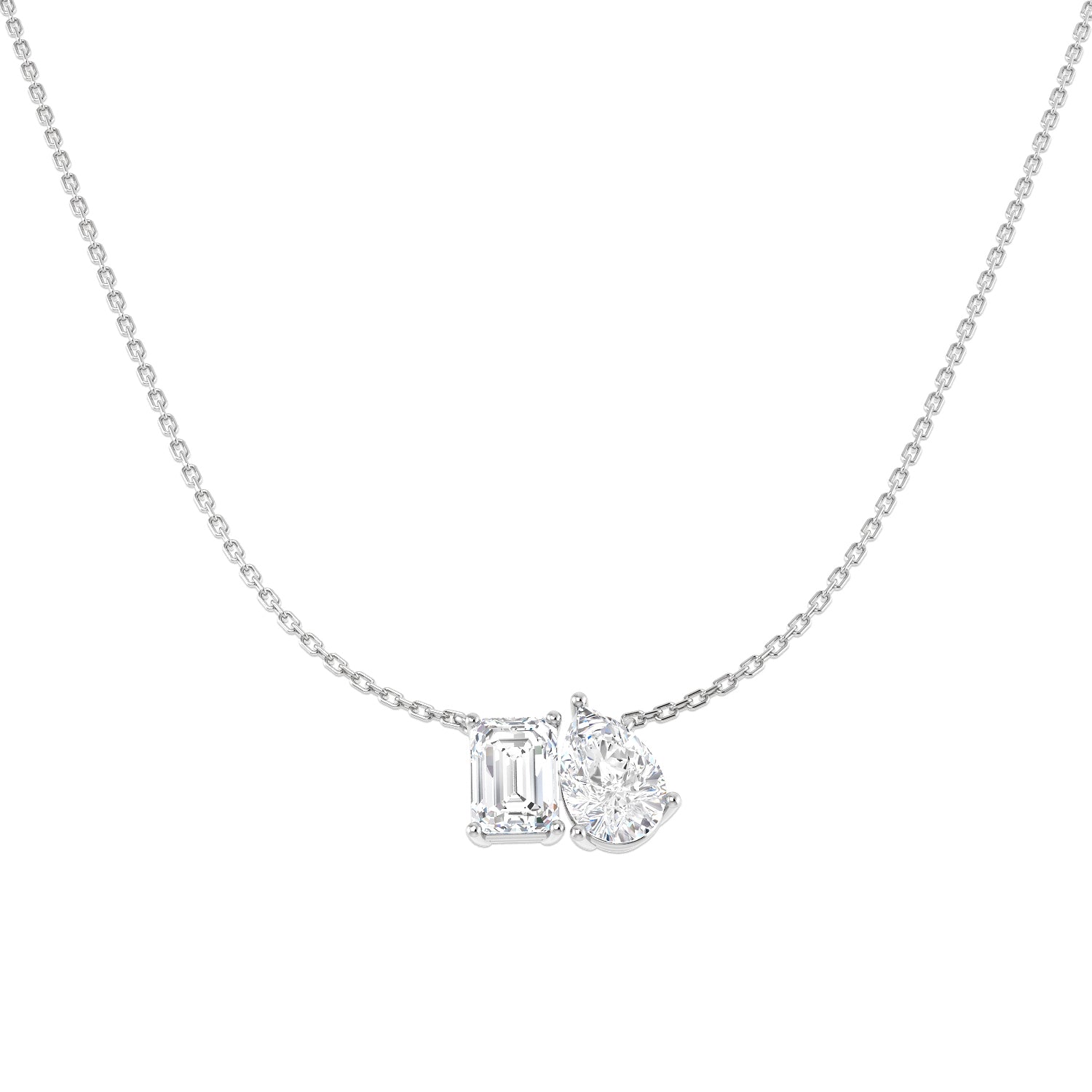 9ct White Gold 3.02ct E VS2 Laboratory Grown CVD Necklace