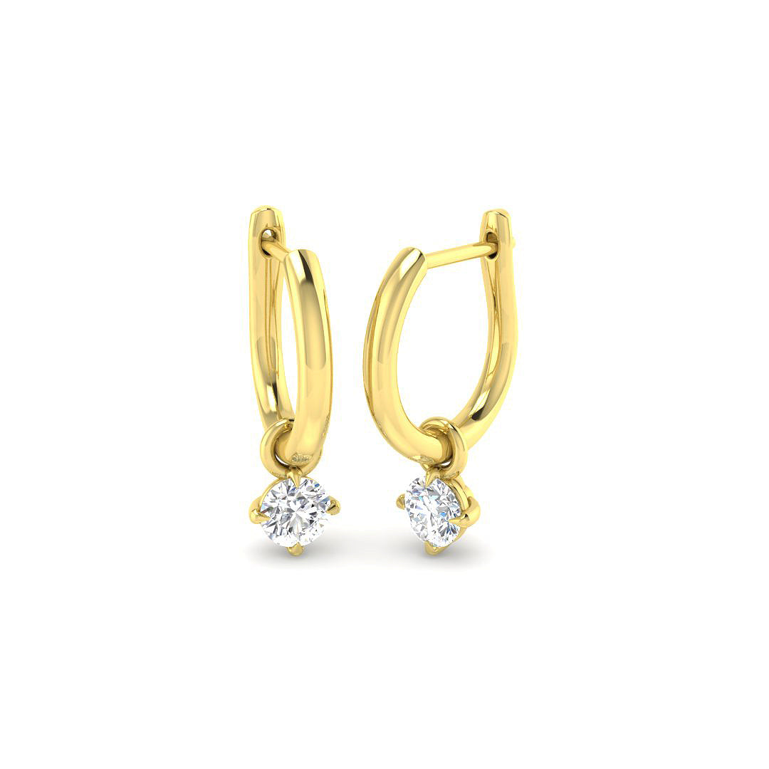 18ct Yellow Gold 0.40ct G SI2 Diamond Earrings