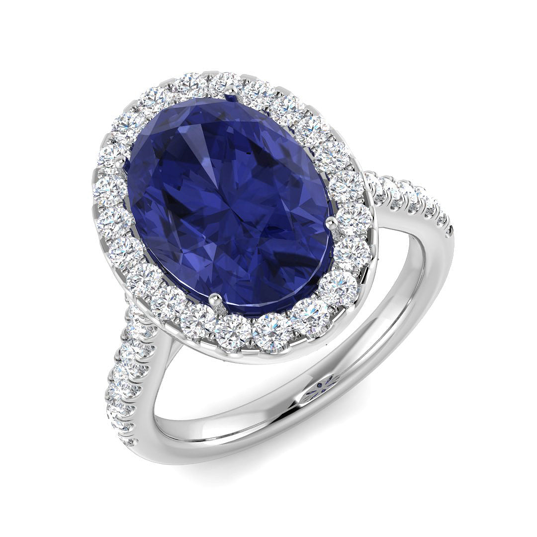 9ct White Gold 4.74ct Tanzanite Ring