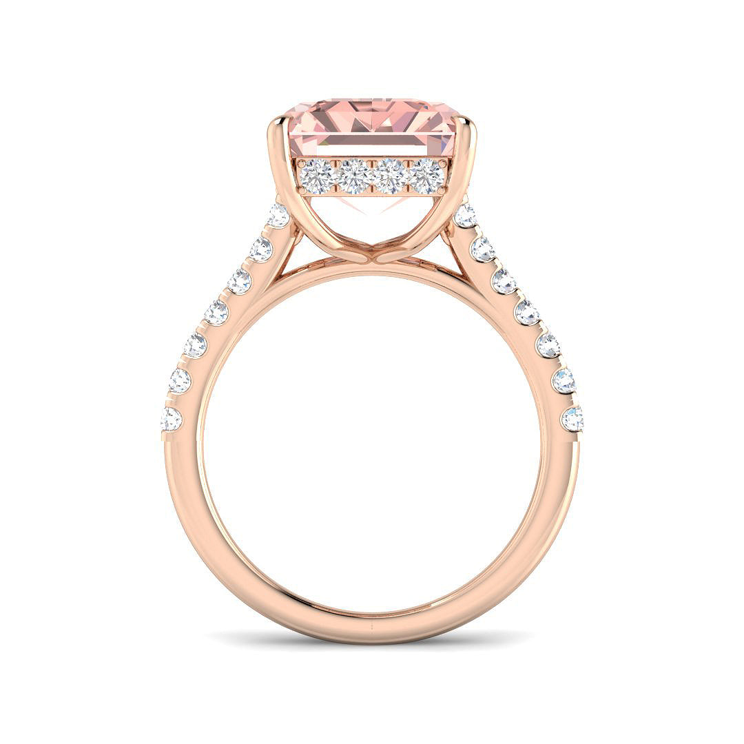 9ct Rose Gold 11.69ct Laboratory Grown Lab Pink Diamond Ring