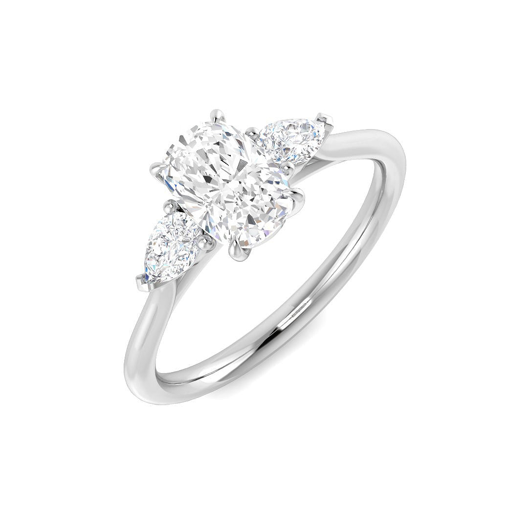 9ct White Gold 1.29ct E VS2 Laboratory Grown CVD Ring