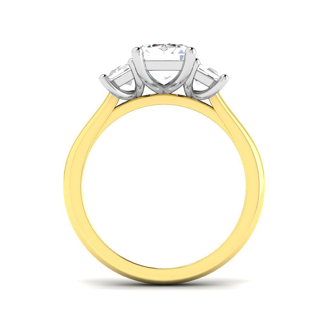 9ct Two-Tone Gold 2.97ct E VS1 Laboratory Grown CVD Ring
