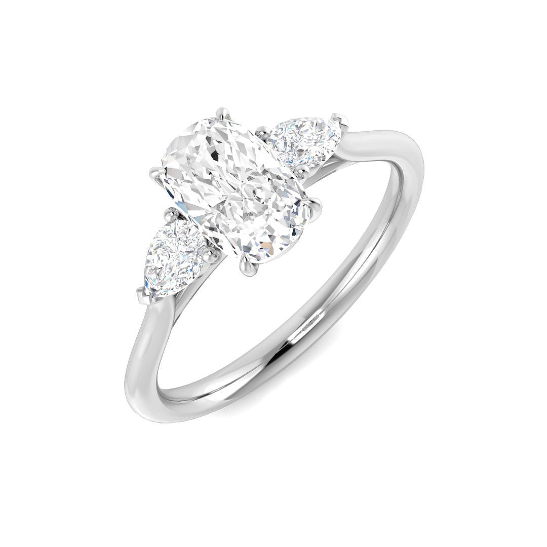 9ct White Gold 1.35ct E VS1 Laboratory Grown CVD Ring