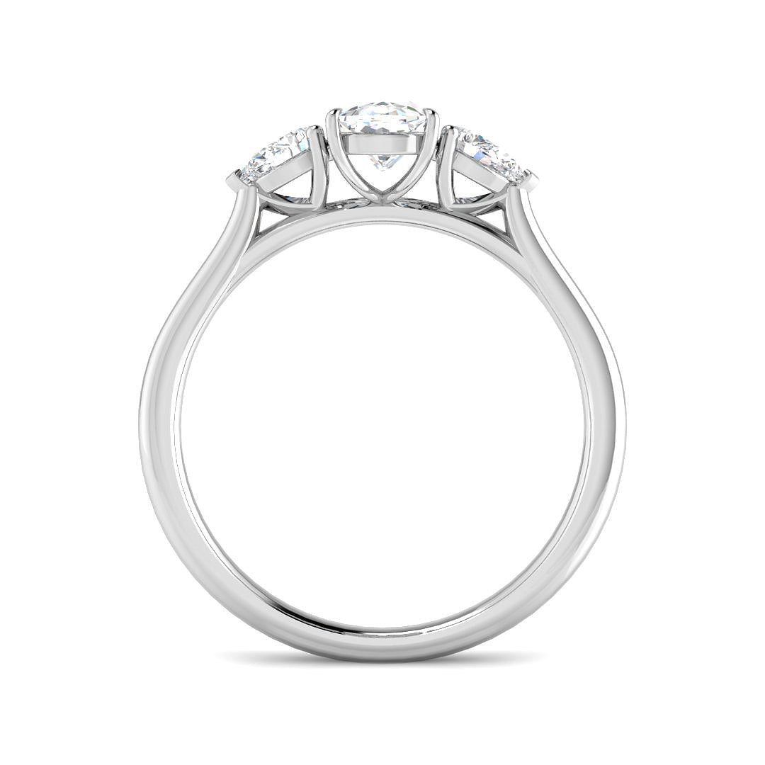 9ct White Gold 1.35ct E VS1 Laboratory Grown CVD Ring