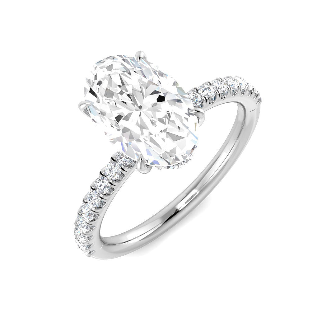 9ct White Gold 2.36ct E VS2 Laboratory Grown CVD Ring