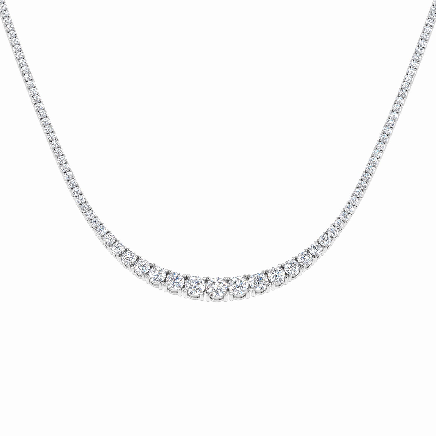 9ct White Gold 7.98ct Laboratory Grown CVD Necklace