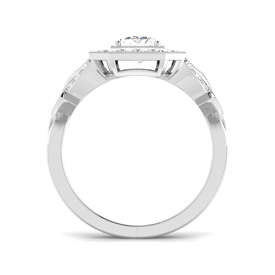 9ct White Gold 1.63ct Laboratory Grown CVD Ring