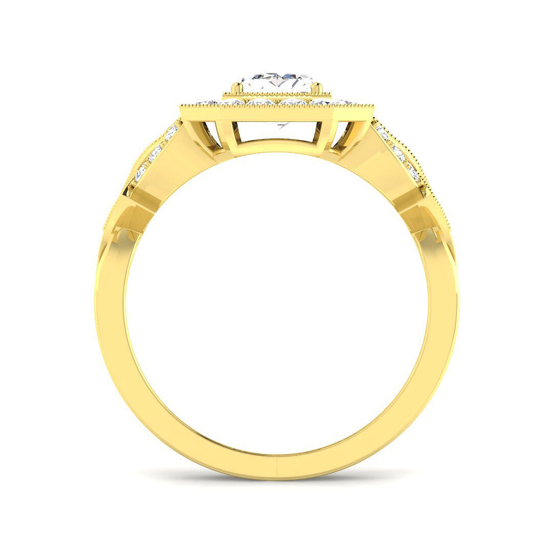 9ct Yellow Gold 1.63ct Laboratory Grown CVD Ring