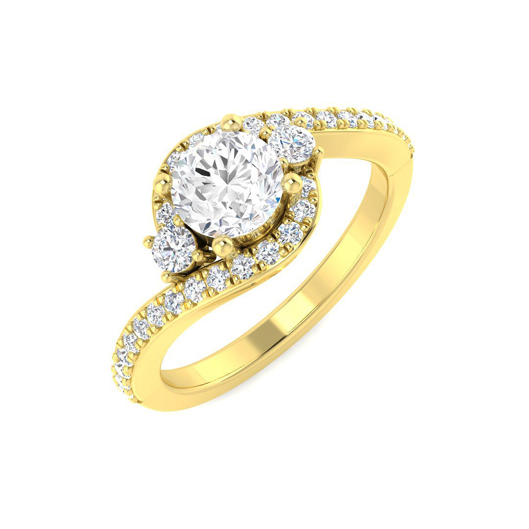 9ct Yellow Gold 1.15ct Laboratory Grown CVD Ring