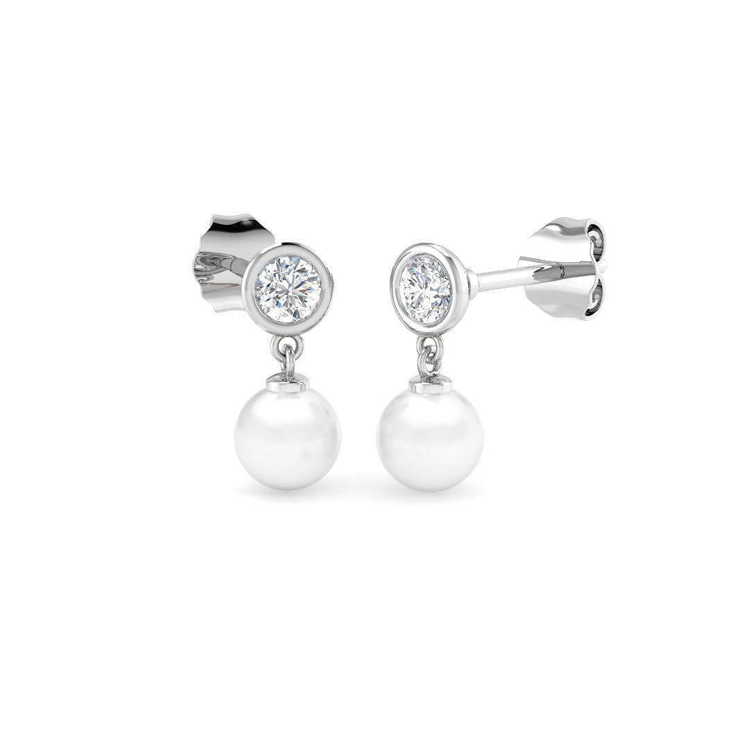 9ct White Gold 10.58ct G SI2 Diamond Earrings
