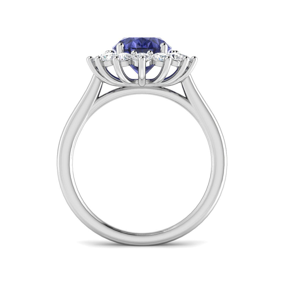 9ct White Gold 3.15ct Tanzanite Ring