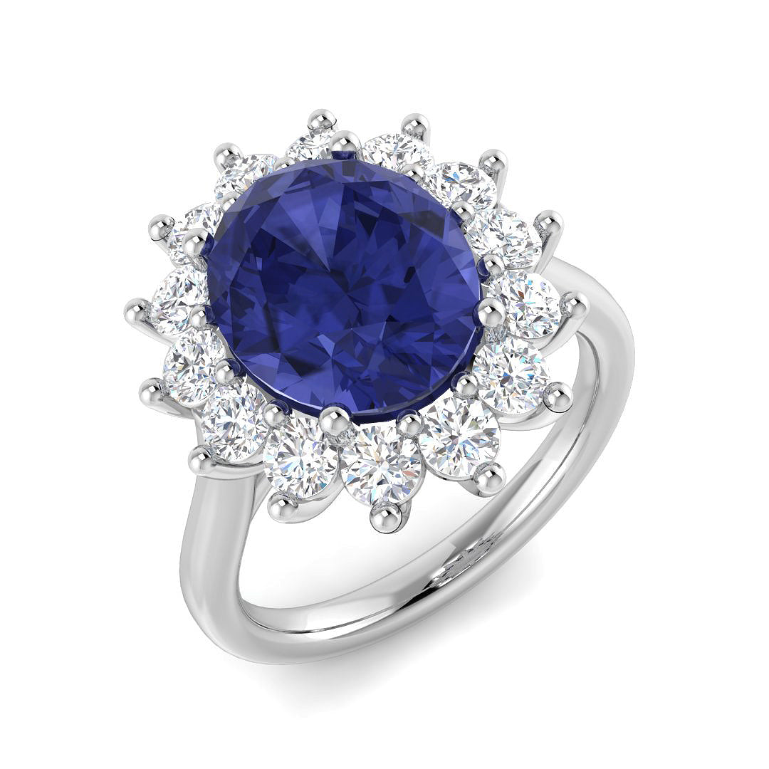 9ct White Gold 4.61ct Tanzanite Ring