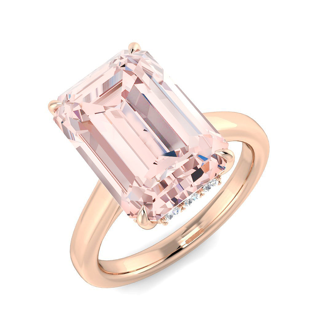 9ct Rose Gold 7.97ct G VS1 Laboratory Grown Lab Pink Diamond Ring