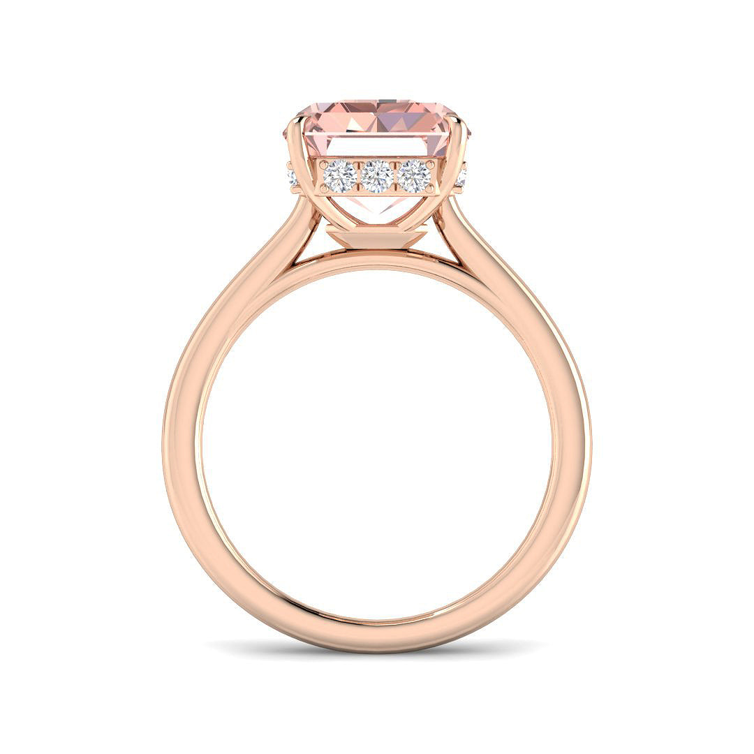 9ct Rose Gold 7.97ct G VS1 Laboratory Grown Lab Pink Diamond Ring
