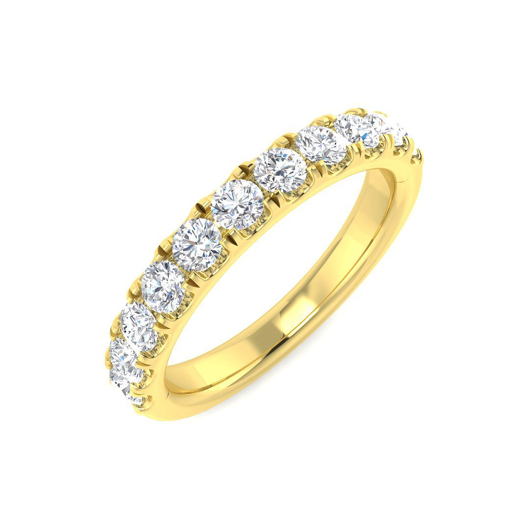 9ct Yellow Gold 0.82ct K SI1 Diamond Ring