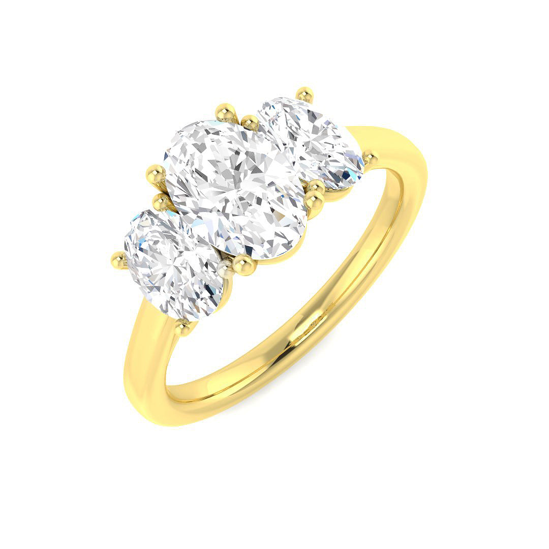 9ct Yellow Gold 2.03ct E VS2 Laboratory Grown CVD Ring