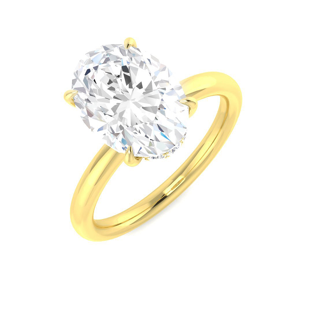 9ct Yellow Gold 3.15ct E VS2 Laboratory Grown CVD Ring