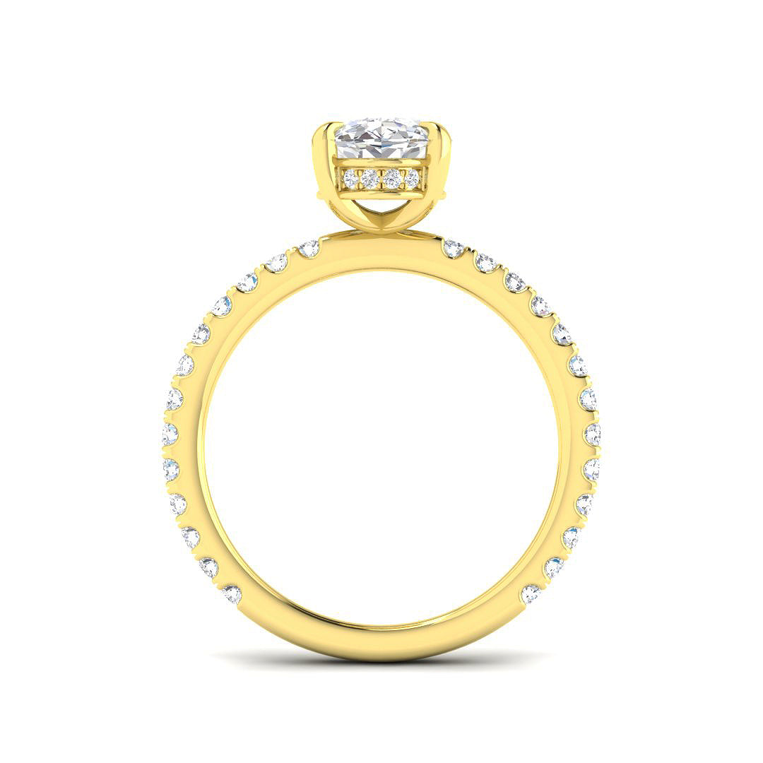 9ct Yellow Gold 2.08ct E VS2 Laboratory Grown CVD Ring