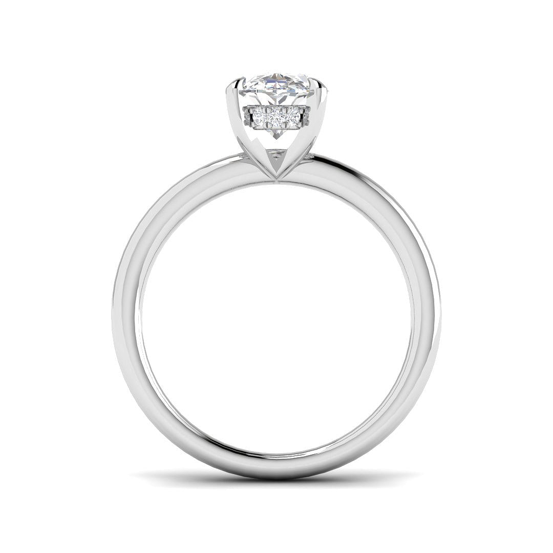 9ct White Gold 2.08ct E VS2 Laboratory Grown CVD Ring
