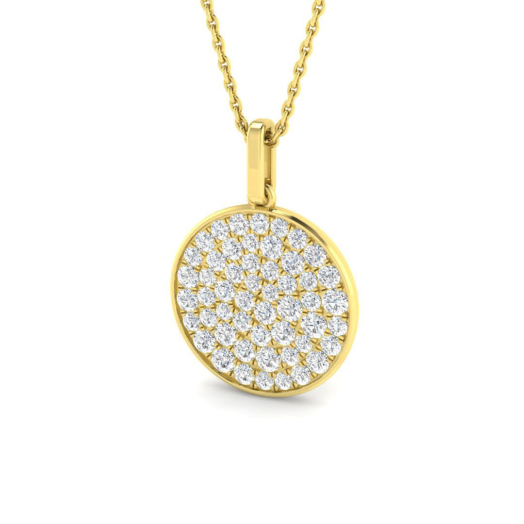9ct Yellow Gold 0.90ct Laboratory Grown CVD Pendant