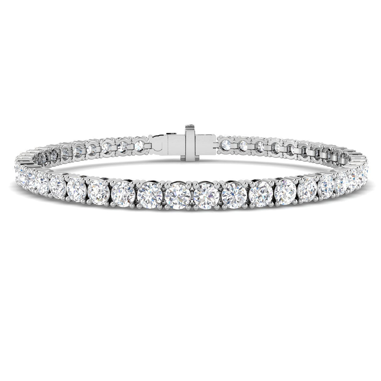 9ct White Gold 7.50ct Laboratory Grown CVD Bracelet