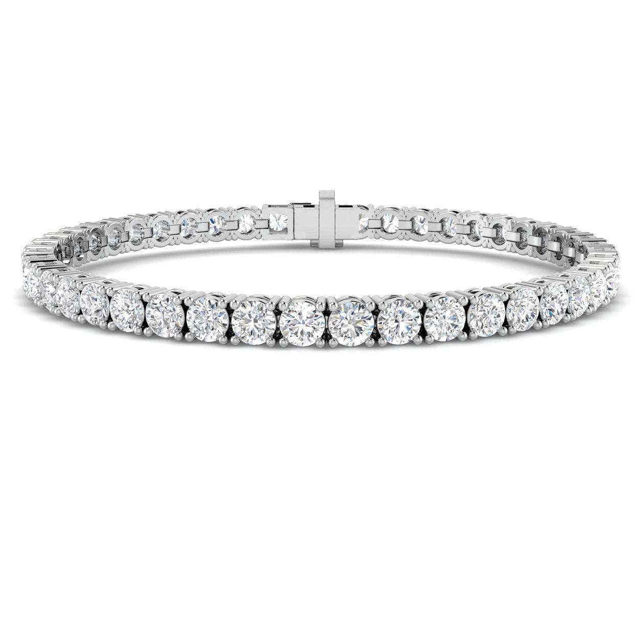 9ct White Gold 9.20ct Laboratory Grown CVD Bracelet