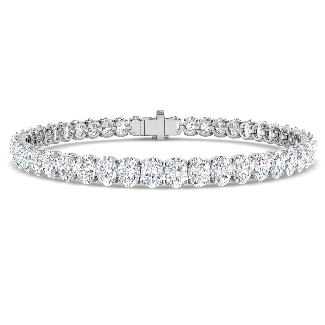 9ct White Gold 10.81ct Laboratory Grown CVD Bracelet