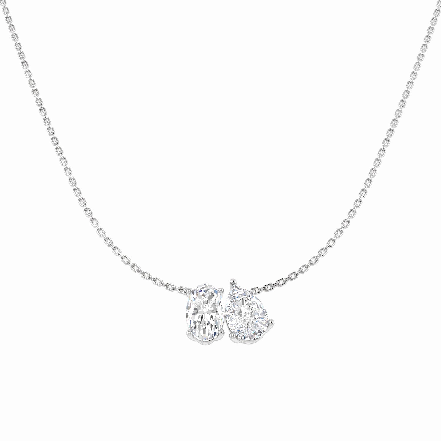 9ct White Gold 3.05ct E VS2 Laboratory Grown CVD Necklace