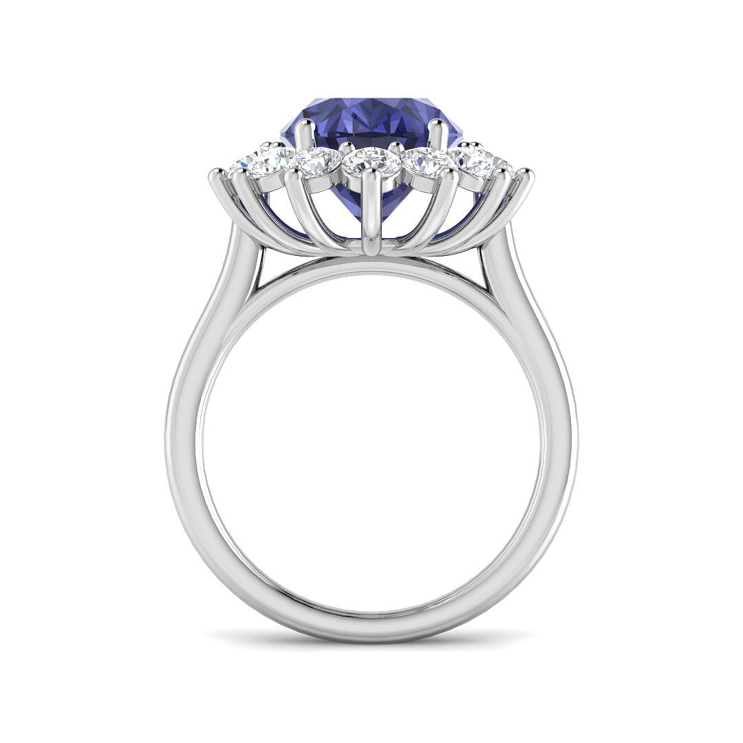 9ct White Gold 7.58ct Tanzanite Ring